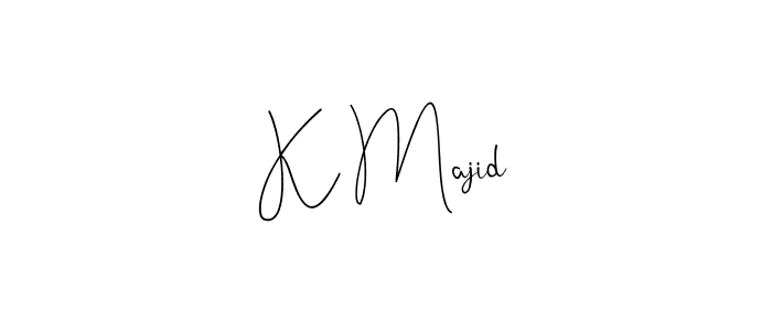 You should practise on your own different ways (Andilay-7BmLP) to write your name (K Majid) in signature. don't let someone else do it for you. K Majid signature style 4 images and pictures png