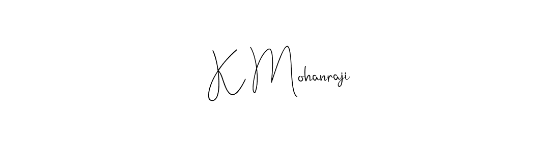 Andilay-7BmLP is a professional signature style that is perfect for those who want to add a touch of class to their signature. It is also a great choice for those who want to make their signature more unique. Get K Mohanraji name to fancy signature for free. K Mohanraji signature style 4 images and pictures png