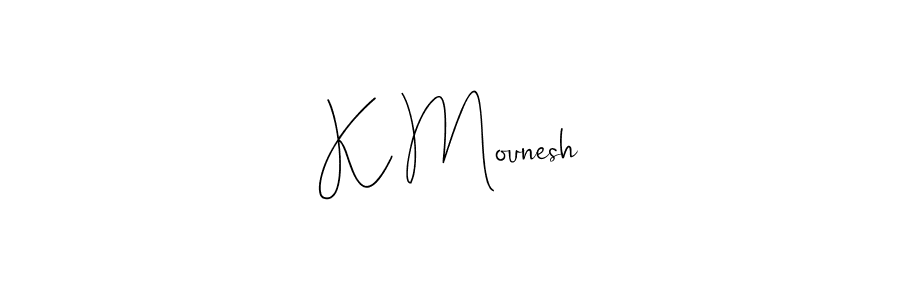 Once you've used our free online signature maker to create your best signature Andilay-7BmLP style, it's time to enjoy all of the benefits that K Mounesh name signing documents. K Mounesh signature style 4 images and pictures png