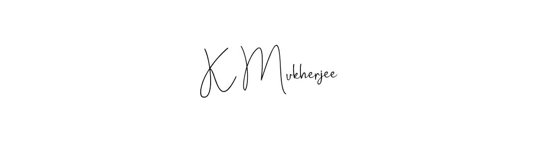 Design your own signature with our free online signature maker. With this signature software, you can create a handwritten (Andilay-7BmLP) signature for name K Mukherjee. K Mukherjee signature style 4 images and pictures png