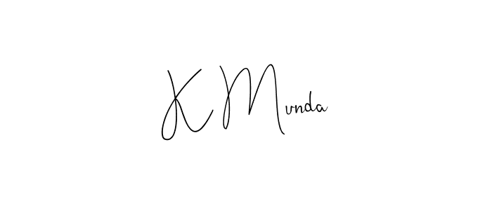 How to Draw K Munda signature style? Andilay-7BmLP is a latest design signature styles for name K Munda. K Munda signature style 4 images and pictures png