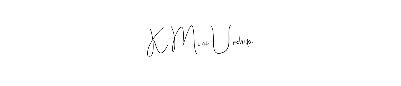 Once you've used our free online signature maker to create your best signature Andilay-7BmLP style, it's time to enjoy all of the benefits that K Muni Urshita name signing documents. K Muni Urshita signature style 4 images and pictures png