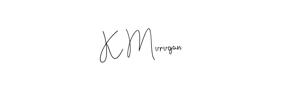 Make a beautiful signature design for name K Murugan. With this signature (Andilay-7BmLP) style, you can create a handwritten signature for free. K Murugan signature style 4 images and pictures png