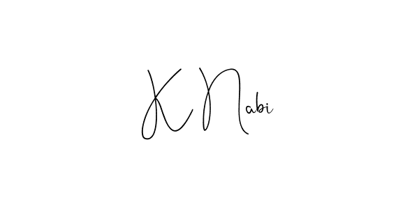 Make a beautiful signature design for name K Nabi. Use this online signature maker to create a handwritten signature for free. K Nabi signature style 4 images and pictures png