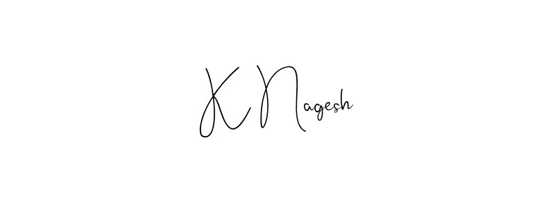 This is the best signature style for the K Nagesh name. Also you like these signature font (Andilay-7BmLP). Mix name signature. K Nagesh signature style 4 images and pictures png