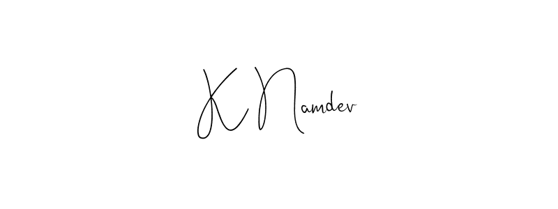 Also You can easily find your signature by using the search form. We will create K Namdev name handwritten signature images for you free of cost using Andilay-7BmLP sign style. K Namdev signature style 4 images and pictures png