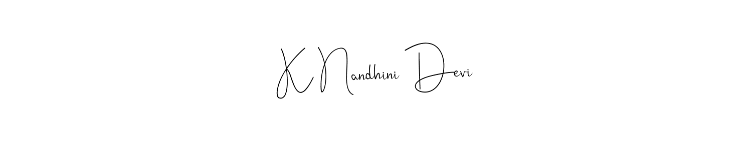 See photos of K Nandhini Devi official signature by Spectra . Check more albums & portfolios. Read reviews & check more about Andilay-7BmLP font. K Nandhini Devi signature style 4 images and pictures png