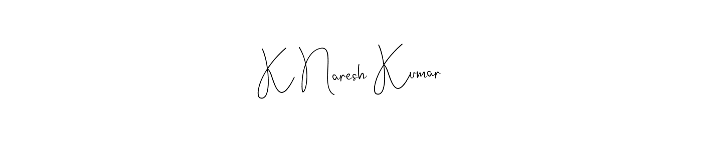 Andilay-7BmLP is a professional signature style that is perfect for those who want to add a touch of class to their signature. It is also a great choice for those who want to make their signature more unique. Get K Naresh Kumar name to fancy signature for free. K Naresh Kumar signature style 4 images and pictures png