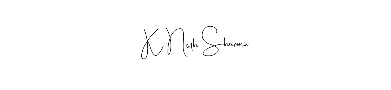Make a beautiful signature design for name K Nath Sharma. Use this online signature maker to create a handwritten signature for free. K Nath Sharma signature style 4 images and pictures png