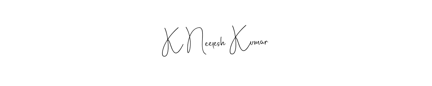 You can use this online signature creator to create a handwritten signature for the name K Neelesh Kumar. This is the best online autograph maker. K Neelesh Kumar signature style 4 images and pictures png