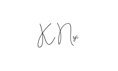 Also we have K Nyi name is the best signature style. Create professional handwritten signature collection using Andilay-7BmLP autograph style. K Nyi signature style 4 images and pictures png