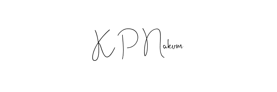 Make a beautiful signature design for name K P Nakum. Use this online signature maker to create a handwritten signature for free. K P Nakum signature style 4 images and pictures png