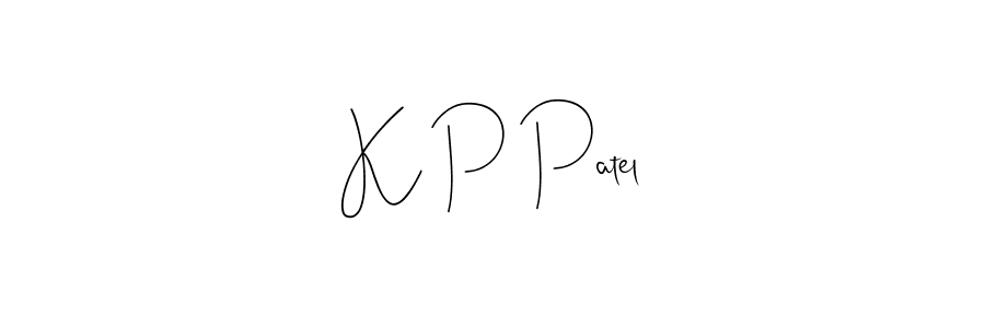 Make a beautiful signature design for name K P Patel. Use this online signature maker to create a handwritten signature for free. K P Patel signature style 4 images and pictures png