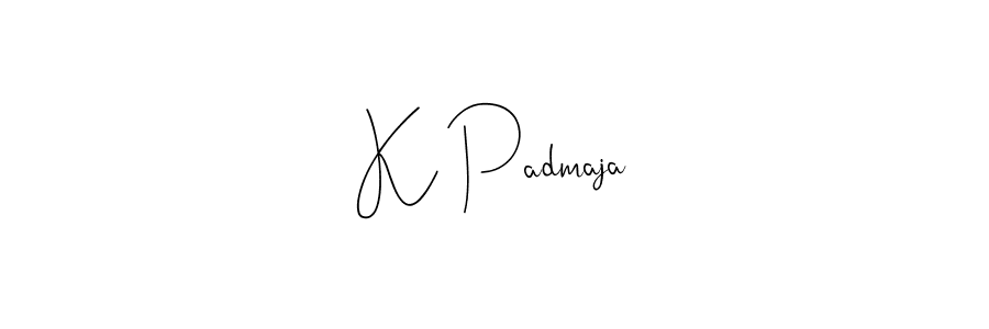 Make a beautiful signature design for name K Padmaja. Use this online signature maker to create a handwritten signature for free. K Padmaja signature style 4 images and pictures png