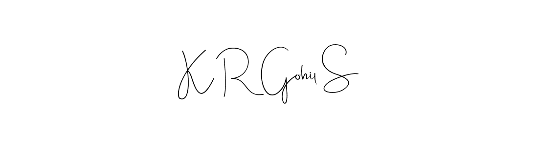 Also You can easily find your signature by using the search form. We will create K R Gohil S name handwritten signature images for you free of cost using Andilay-7BmLP sign style. K R Gohil S signature style 4 images and pictures png