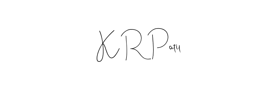 Here are the top 10 professional signature styles for the name K R Patil. These are the best autograph styles you can use for your name. K R Patil signature style 4 images and pictures png