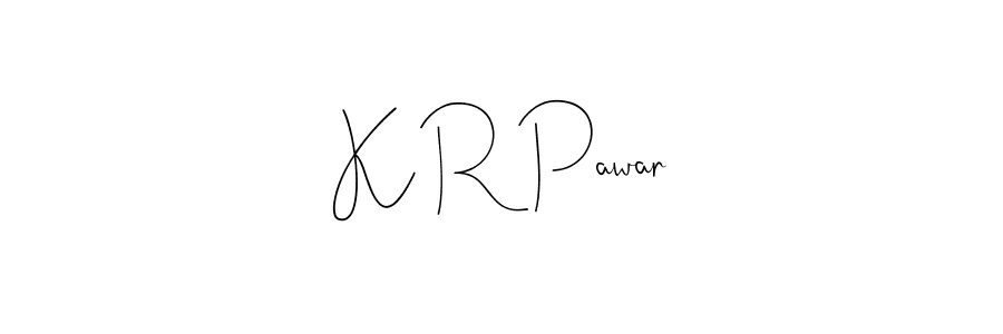 Also You can easily find your signature by using the search form. We will create K R Pawar name handwritten signature images for you free of cost using Andilay-7BmLP sign style. K R Pawar signature style 4 images and pictures png