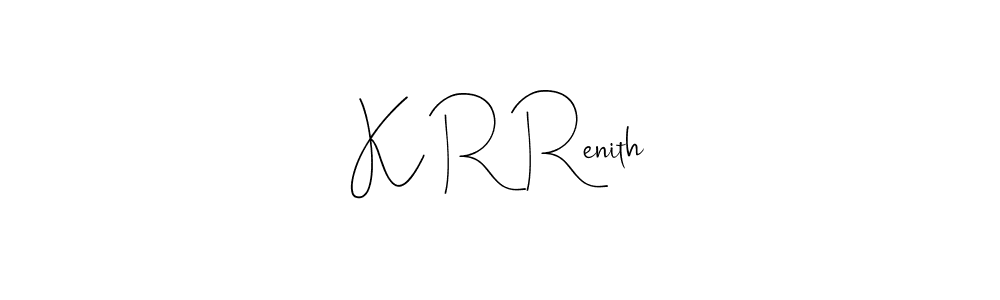 You can use this online signature creator to create a handwritten signature for the name K R Renith. This is the best online autograph maker. K R Renith signature style 4 images and pictures png