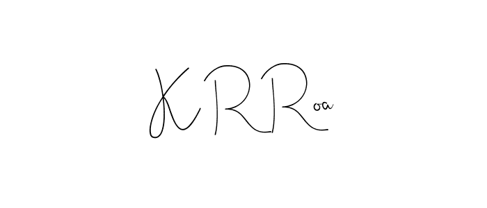 if you are searching for the best signature style for your name K R Roa. so please give up your signature search. here we have designed multiple signature styles  using Andilay-7BmLP. K R Roa signature style 4 images and pictures png