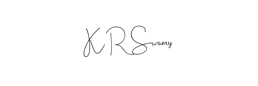 Create a beautiful signature design for name K R Swamy. With this signature (Andilay-7BmLP) fonts, you can make a handwritten signature for free. K R Swamy signature style 4 images and pictures png
