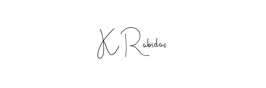 Once you've used our free online signature maker to create your best signature Andilay-7BmLP style, it's time to enjoy all of the benefits that K Rabidas name signing documents. K Rabidas signature style 4 images and pictures png