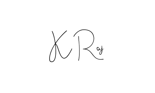 The best way (Andilay-7BmLP) to make a short signature is to pick only two or three words in your name. The name K Raj include a total of six letters. For converting this name. K Raj signature style 4 images and pictures png