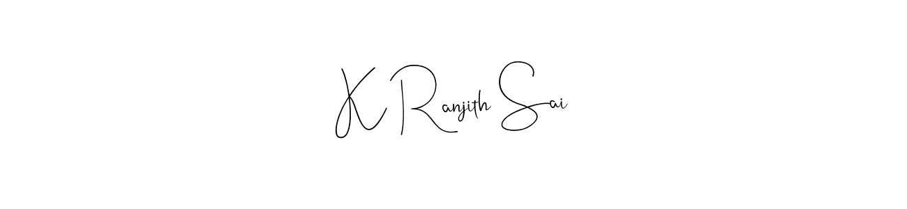 Here are the top 10 professional signature styles for the name K Ranjith Sai. These are the best autograph styles you can use for your name. K Ranjith Sai signature style 4 images and pictures png