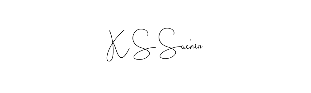 How to make K S Sachin signature? Andilay-7BmLP is a professional autograph style. Create handwritten signature for K S Sachin name. K S Sachin signature style 4 images and pictures png