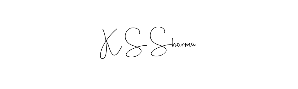 How to make K S Sharma name signature. Use Andilay-7BmLP style for creating short signs online. This is the latest handwritten sign. K S Sharma signature style 4 images and pictures png