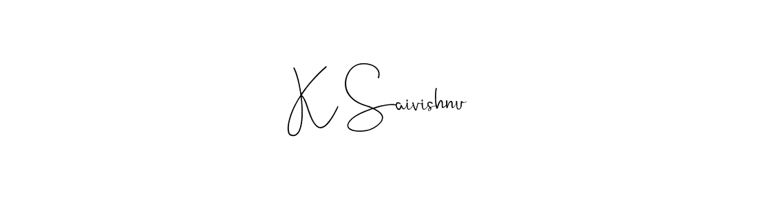 How to make K Saivishnu name signature. Use Andilay-7BmLP style for creating short signs online. This is the latest handwritten sign. K Saivishnu signature style 4 images and pictures png
