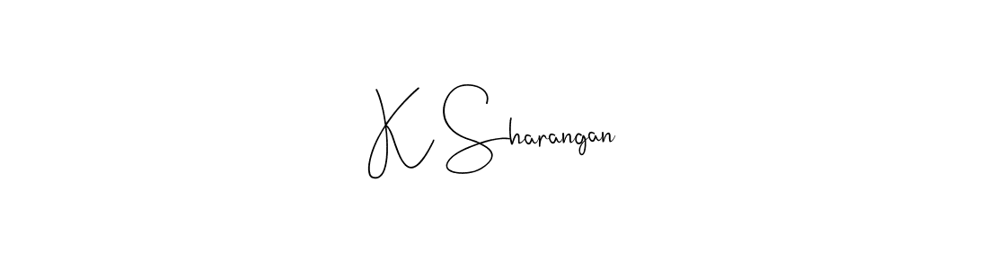 Also we have K Sharangan name is the best signature style. Create professional handwritten signature collection using Andilay-7BmLP autograph style. K Sharangan signature style 4 images and pictures png