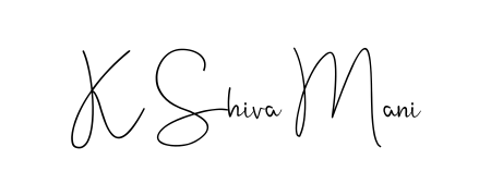 Make your name K Shiva Mani memorable on every contract using Andilay-7BmLP autograph style. Instant transparent background export available. K Shiva Mani signature style 4 images and pictures png