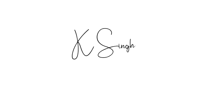 if you are searching for the best signature style for your name K Singh. so please give up your signature search. here we have designed multiple signature styles  using Andilay-7BmLP. K Singh signature style 4 images and pictures png