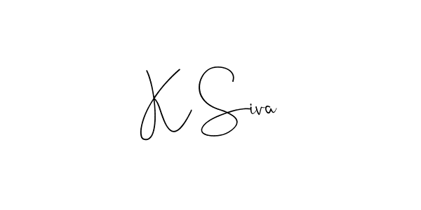 You should practise on your own different ways (Andilay-7BmLP) to write your name (K Siva) in signature. don't let someone else do it for you. K Siva signature style 4 images and pictures png