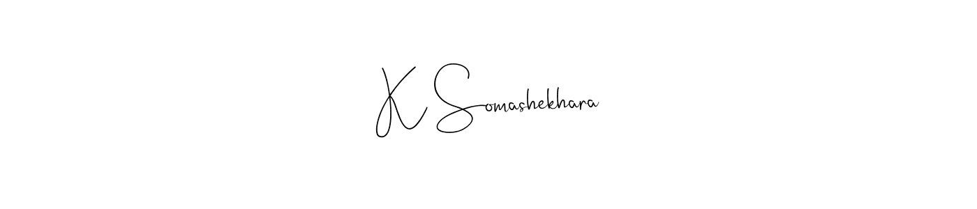 Make a beautiful signature design for name K Somashekhara. With this signature (Andilay-7BmLP) style, you can create a handwritten signature for free. K Somashekhara signature style 4 images and pictures png