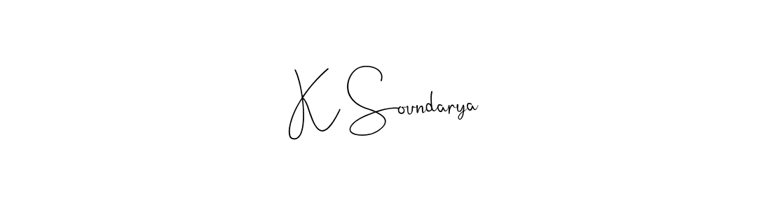 Make a short K Soundarya signature style. Manage your documents anywhere anytime using Andilay-7BmLP. Create and add eSignatures, submit forms, share and send files easily. K Soundarya signature style 4 images and pictures png