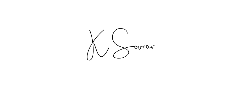 Make a beautiful signature design for name K Sourav. With this signature (Andilay-7BmLP) style, you can create a handwritten signature for free. K Sourav signature style 4 images and pictures png