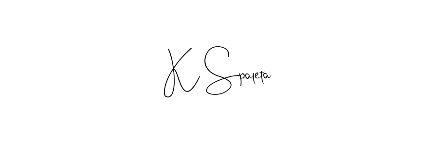 Use a signature maker to create a handwritten signature online. With this signature software, you can design (Andilay-7BmLP) your own signature for name K Spaleta. K Spaleta signature style 4 images and pictures png