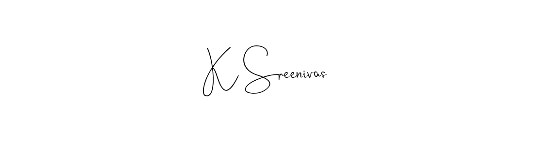 How to make K Sreenivas signature? Andilay-7BmLP is a professional autograph style. Create handwritten signature for K Sreenivas name. K Sreenivas signature style 4 images and pictures png