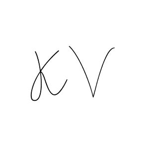 Create a beautiful signature design for name K V. With this signature (Andilay-7BmLP) fonts, you can make a handwritten signature for free. K V signature style 4 images and pictures png