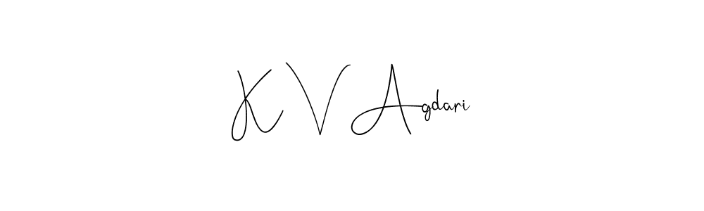 How to Draw K V Agdari signature style? Andilay-7BmLP is a latest design signature styles for name K V Agdari. K V Agdari signature style 4 images and pictures png