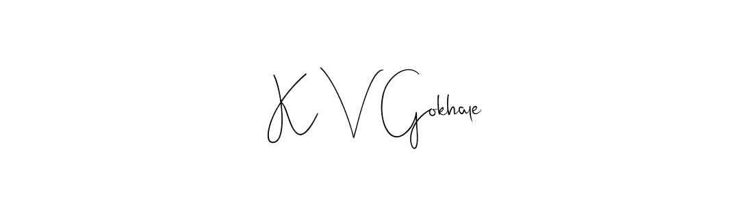 Make a beautiful signature design for name K V Gokhale. Use this online signature maker to create a handwritten signature for free. K V Gokhale signature style 4 images and pictures png