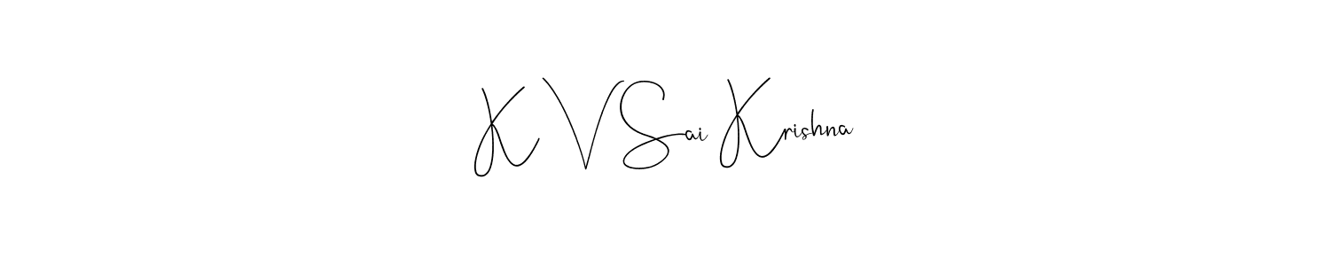 See photos of K V Sai Krishna official signature by Spectra . Check more albums & portfolios. Read reviews & check more about Andilay-7BmLP font. K V Sai Krishna signature style 4 images and pictures png