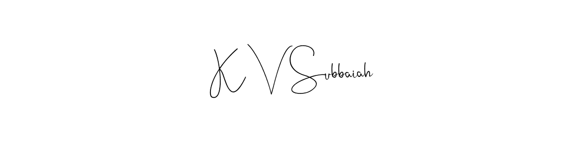 How to Draw K V Subbaiah signature style? Andilay-7BmLP is a latest design signature styles for name K V Subbaiah. K V Subbaiah signature style 4 images and pictures png