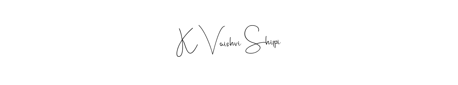 Make a beautiful signature design for name K Vaishvi Shilpi. Use this online signature maker to create a handwritten signature for free. K Vaishvi Shilpi signature style 4 images and pictures png