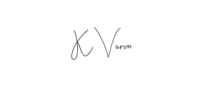 Similarly Andilay-7BmLP is the best handwritten signature design. Signature creator online .You can use it as an online autograph creator for name K Varun. K Varun signature style 4 images and pictures png