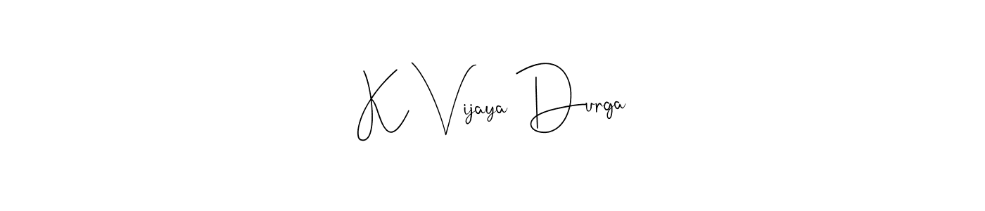 This is the best signature style for the K Vijaya Durga name. Also you like these signature font (Andilay-7BmLP). Mix name signature. K Vijaya Durga signature style 4 images and pictures png