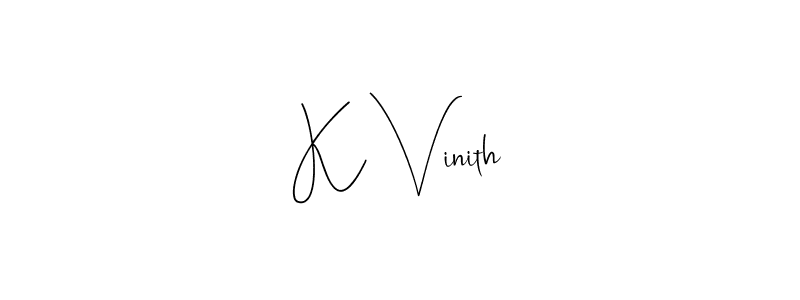 You can use this online signature creator to create a handwritten signature for the name K Vinith. This is the best online autograph maker. K Vinith signature style 4 images and pictures png