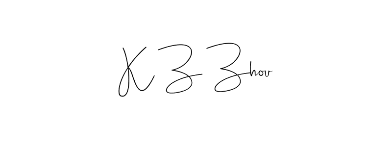 Make a beautiful signature design for name K Z Zhou. Use this online signature maker to create a handwritten signature for free. K Z Zhou signature style 4 images and pictures png