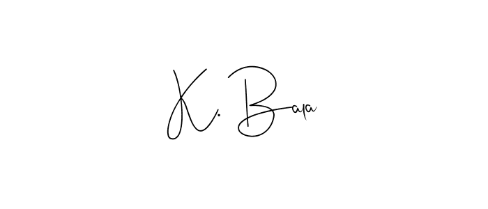 This is the best signature style for the K. Bala name. Also you like these signature font (Andilay-7BmLP). Mix name signature. K. Bala signature style 4 images and pictures png